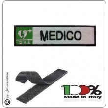 Patch Toppa Ricamata Bianco D.A.E. + MEDICO  Art.DAE-11 Patch Toppa Ricamata Bianco D.A.E. + MEDICO  Art.DAE-11