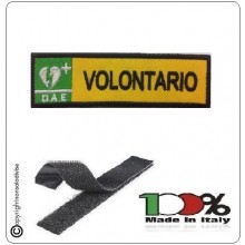 Patch Toppa Ricamata Giallo D.A.E. + VOLONTARIO  Art.DAE-14