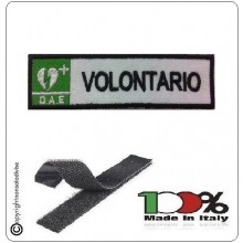 Patch Toppa Ricamata Bianco D.A.E. + VOLONTARIO  Art.DAE-15 Patch Toppa Ricamata Bianco D.A.E. + VOLONTARIO  Art.DAE-15