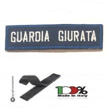 Patch Toppa Ricamata con Velcro Guardia Giurata Bordo Blu Art. NSD-GG-01