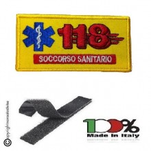 Patch Toppa Ricamo Giallo 118 Soccorso Sanitario con Velcro Art.NSD-118-G Patch Toppa Ricamo Giallo 118 Soccorso Sanitario con Velcro Art.NSD-118-G