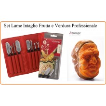 Set di Coltelli da Intaglio Frutta Verdura Professionali 8 pezzi Triangle Originali con Custodia Art.5101123 Set di Coltelli da Intaglio Frutta Verdura Professionali 8 pezzi Triangle Originali con Custodia Art.5101123