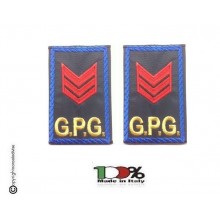 Tubolari Ricamati Bordo Azzurro GPG Guardia Particolare Giurata - GPGIPS - Appuntato  Art.GPG-R5