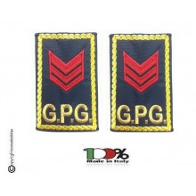 Tubolari Ricamati Bordo Giallo GPG - GPGIPS - Appuntato  Art.GPG-R15