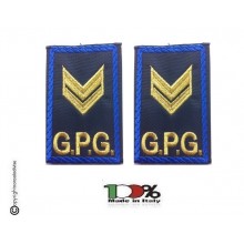 Tubolari Ricamati Bordo Azzurro GPG - GPGIPS - Vice Brigadiere Oro  Art.GPG-R8