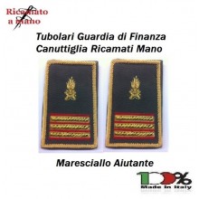 Gradi Tubolari Guardia di Finanza Ricamati a mano Canuttiglia New Maresciallo Aiutante Art. GDF-T28