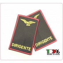 Tubolari Ricamati DIRIGENTE Bordo Rosso + Aquila GPG - GPGIPS GPG IPS Guardia Particolare Giurata Incaricato di Pubblico Servizio Art.T-DIR