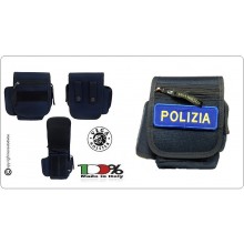 Borsetto Blu Navy Multiuso per Cinturone Cordura Vega Holster Italia Nuova Divisa Polizia di Stato Con Ricamo 1 Art. 2G66B1