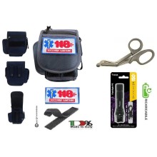 Kit Borsetto Blu Navy + Torcia 150 lumen Ricaricabile + Forbice Multiuso per Cinturone Cordura Italia Soccorso Sanitario 118  Art 2G66OKIT-118 Kit Borsetto Blu Navy + Torcia 150 lumen Ricaricabile + Forbice Multiuso per Cinturone Cordura Italia Soccorso Sanitario 118  Art 2G66OKIT-118