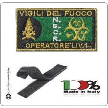 Toppa Patch Vigili del Fuoco OPERATORE N.B.C.R. Livello 1 Art.VVFF-NBCR