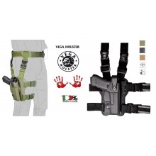 Fondina per Pistola Cosciale in Speciale Polimero Vega Holster Italia  GIS NOX Militari Vigilanza Polizia Art.VKL8