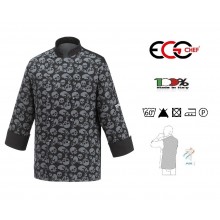 Giacca Cuoco Chef Black Confort Air Possibilità di Ricamo Nome Skull  Ego Chef Kochjacke куртка ジャケッ  Art. 2027120AS