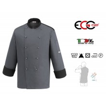 Giacca Cuoco Chef Black Confort Air Possibilità Ricamare il Nome Color Convoy Ego Chef Kochjacke куртка ジャケッ Art. 2028016C