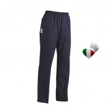 Pantalone Pantaloni Pants Hose Coulisse Cuoco Chef Professionale Ego Chef Italia France Blu Art. 3502106C