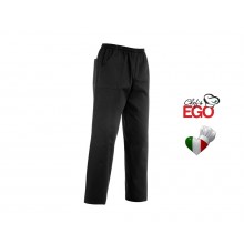 Pantalone Pantaloni Coulisse Tasche Toppa Unisex Neri Dark Ego Chef Italia Art. 3502002c