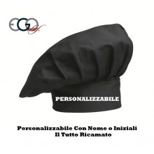 Cappello Cuoco Chef  EGO CHEF Italia Colore Nero   Art.7000002C Cappello Cuoco Chef  EGO CHEF Italia Colore Nero   Art.7000002C