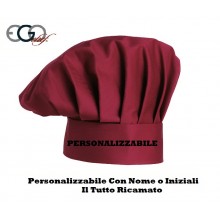 Cappello Cuoco Chef EGO CHEF Italia Colore Bordeaux Art.7000003C