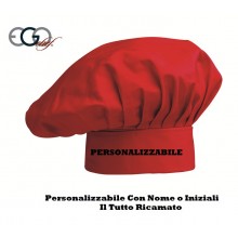 Cappello Cuoco Chef EGO CHEF Italia Colore Rosso Art.Y660007  Cappello Cuoco Chef EGO CHEF Italia Colore Rosso Art.Y660007