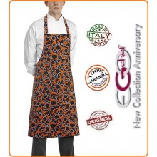 Grembiule Cucina Pettorina con Tascone cm 90x70 Lobster Aragoste  Ego Chef Italia  Art. 6103134A