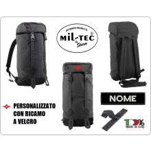 Zainetto Tattico Nero Walker Backpack 20 L Black - Mil-Tec PERSONALIZZABILE Art. 14026002