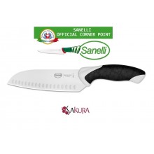 Linea Sakura Professional Knife Coltello Santoku Olivato cm 17 Sanelli Italia Cuoco Chef Art. 385517