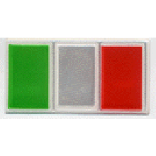 Distintivo Rifrangente Bandierina Italia cm. 5,1 x 2,6 Art Eumar 06542
