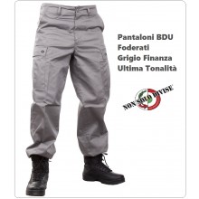 Pantaloni Pantalone Multitasche Multi Tasche Foderato BDU Grigio Colore Nuovo Finanza Vigilanza NSD Art.NSD-PANT-G
