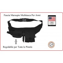 Fascia Marsupio Multitasche con Fondina Porta Pistola e Porta Caricatori MFH Carabinieri Polizia GDF Art.30707A