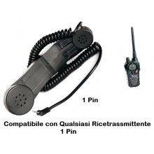 Telefono Militare Da Collegare alla Vostra Radio Midland - Motorola - 1 Pin Soft Air Guerra Simulata Art. 464233
