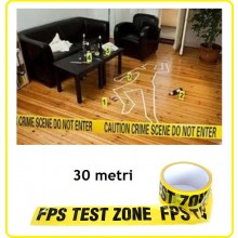 Nastro Security FPS Test Zone Metri 30 Emergenza Siurezza Vigilanza Polizia Carabinieri Art.469363