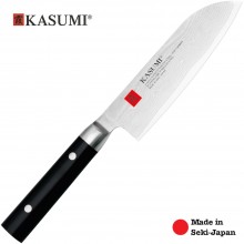 Coltello Professionale Giapponese Damasco 32 Strati  KASUMI Santoku - Chef con lama da 13 Cm Art. 84013