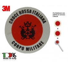 Adesivo 3M Per Paletta Rosso Croce Rossa Italiana C.R.I. Corpo Militare Art. R0016