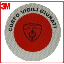 Adesivo 3M Per Paletta Rosso Corpo Vigili Giurate Art.R0017