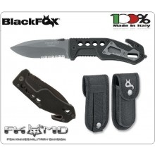 Coltello Rescue Intervento Black Fox Tactical knife Nero G10 Titanium Vigili Del Fuoco 118 Soccorso Sanitario Protezione Civile BF 115 Art. BF-115