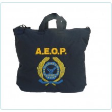 Borsa Sacca Zaino Portacasco Porta Casco Helmtasche Helmet Laptop Bag con Logo Ricamato AEOP A.E.O.P. Ass. Nazionale Operatori di Polizia Art.BAG-AEOP