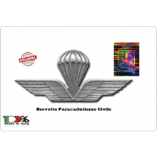 Spilla Brevetto Giacca Paracadutista Civile Prodotto Ufficiale Italiano Art.NSD-PARC