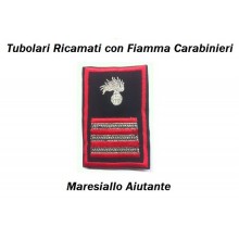 Gradi Tubolari Carabinieri Ricamati con Fiamma New  Maresciallo Aiutante non più in uso Art.CC-T10