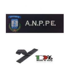 Patch Toppa Ricamata Con Velcro cm 5,00x15,00 Ass. Nazionale Polizia Penitenziaria A.N.P.P.E. NEW Art.15-5-ANPPE