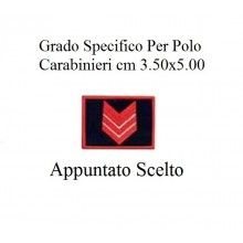 Gradi New Polo Ordine Pubblico più Piccoli cm 3.50x5.00  Carabinieri con Velcro APPUNTATO SCELTO Art.CC-P4