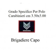 Gradi New Polo Ordine Pubblico più Piccoli cm 3.50x5.00  Carabinieri con Velcro BRIGADIERE CAPO  Art.CC-P7