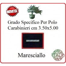 Gradi New Polo Ordine Pubblico più Piccoli cm 3.50x5.00  Carabinieri con Velcro MARESCIALLO Art.CC-P8