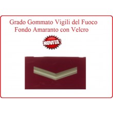 Grado New Pettorale a Velcro Fondo Amaranto Vigili del Fuoco Qualificato Art.VVFF-G3