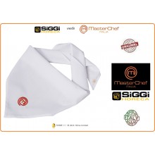 Triangolo Fazzoletto Bianco  con Ricamo  Master Chef  Masterchef Originali Siggi Art.26FZ0007