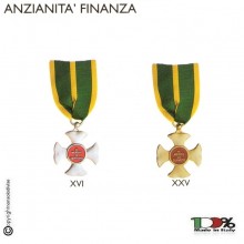 Medaglia Croce Anzianità di Servizio  Guardia di Finanza GDF Oro Argento  Art. FAV-28