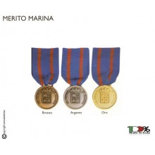 Medaglia Merito Marina Metallo 3D Prodotto Ufficiale Argento Bronzo Oro Art.FAV-20