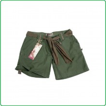 Short Donna Pantaloni Bermuda Pantaloni Corti Raw Vintage Short Classico Verde OD Art.11137001