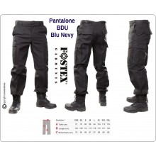 Pantaloni Multitasche BDU Blu Navy Venatoria Security Vigilanza  Art.111211-BN
