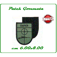 Patch Gommata con Velcro 3D PVC Sniper Art.442315-SNIPER