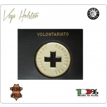 Placca con Supporto Cuoio Da Inserire Al Portafoglio Volontario Croce Blu 1WG Vega Holster Italia Art. 1WG-57