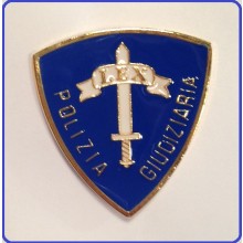 Distintivo da Petto Polizia Giudiziaria Blu Art.NSD-PG